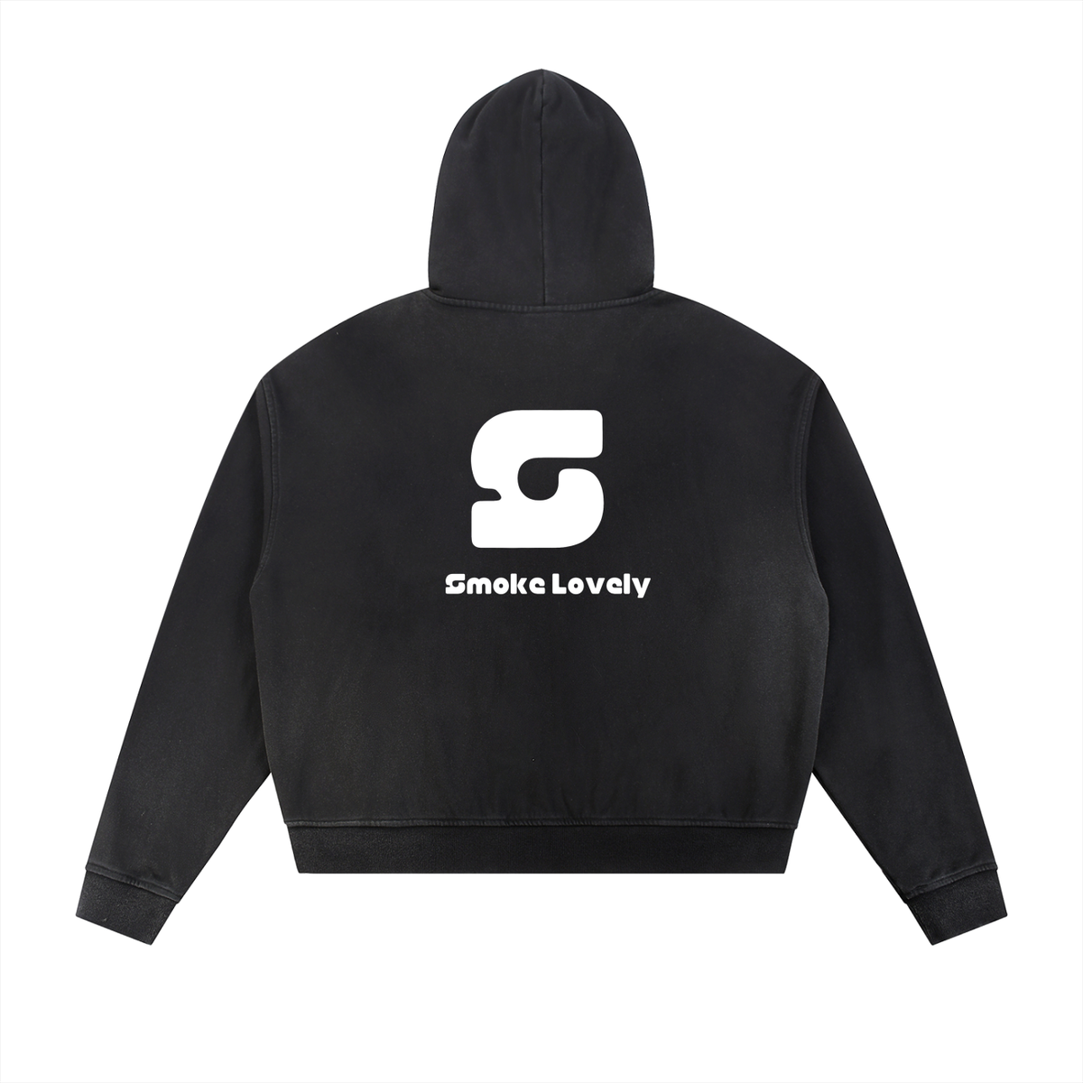 Smoke lovely Sun Fade Fleece Zip Hoodie