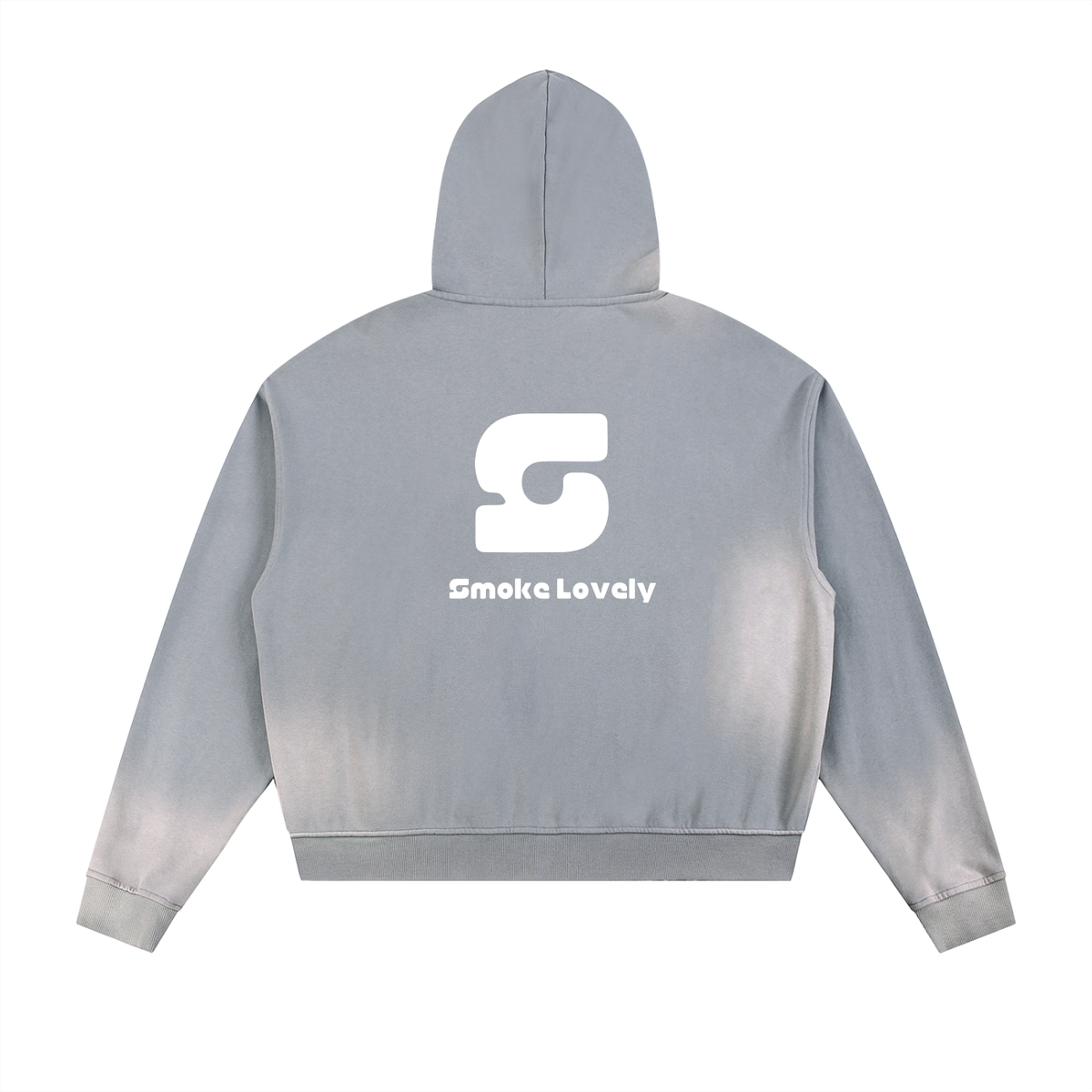Smoke lovely Sun Fade Fleece Zip Hoodie