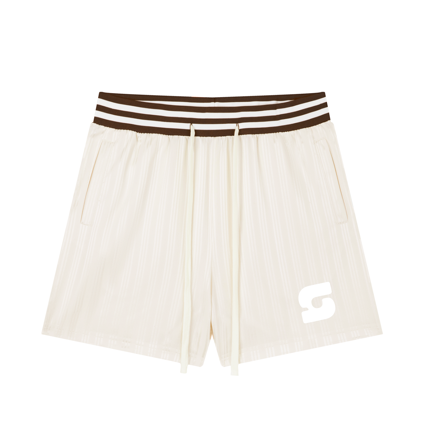 Smoke Lovely Striped Drawstring Shorts
