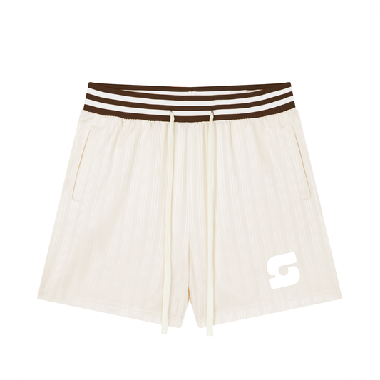 Smoke Lovely Striped Drawstring Shorts